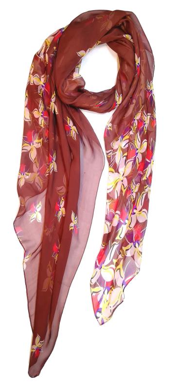 Basic Sense Chiffon-Schal Für Damen – Durchscheinend, Weich, Einfarbig, Ca. 48x160 Cm