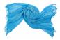 Mobile Preview: Blauer Leinen Schal mit Knitterfalten