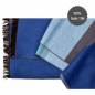 Preview: Scarf Shawl 100% Silk Flannel Blue Braun