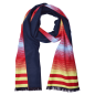 Preview: Scarf Shawl 100% Silk Flannel Jacquard Black Red Yellow