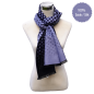 Preview: Scarf Shawl Silk Flannel Navy White Points