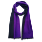 Preview: Seidenflanell Schal Lila Schwarz
