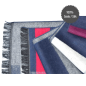 Preview: Scarf Shawl 100% Silk Flannel Jacquard Melange Dark-Navy Dark-Red Lila Grey