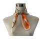 Preview: Nickituch Seide Satin Klassisch Orange Beige Braun