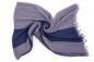 Preview: Schal 100% Baumwolle Einfarbig Knitterfalten Blau Grau