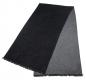 Preview: Shawl Scarf 100% Silk Flannel Jacquard Melange 200X45 cm Uni-Color Black Anthracite