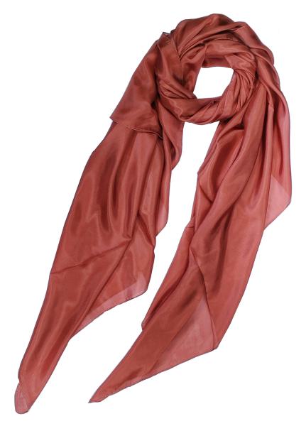 Scarf 100% Silk Paj Unicolour Rosewood