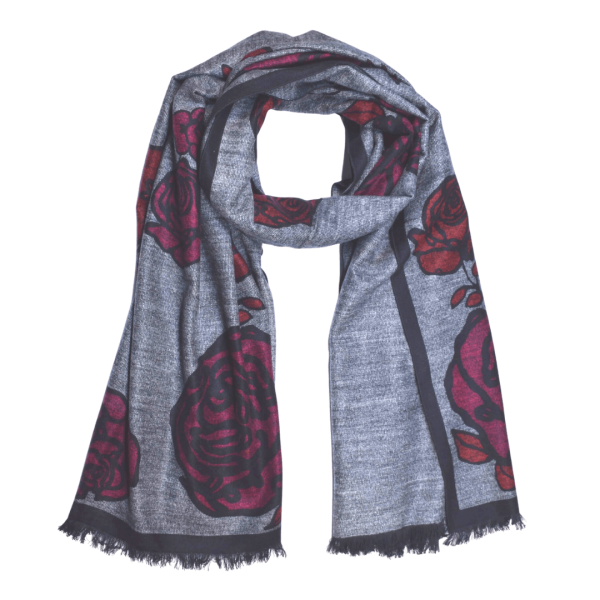 Scarf Shawl Silk Flannel Jacquard Melange