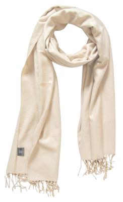 Seidenflanell Stola Beige
